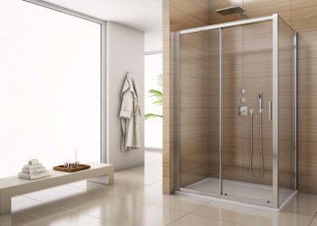 Душевая стенка Sanswiss Salia, 120×190 см, стекло 6 мм, профиль полированный глянец